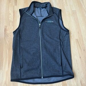 Cutter & Buck Lumen Field seahawks gray zip up vest.